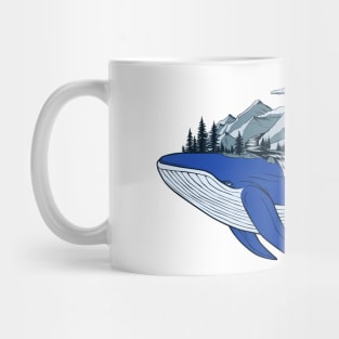 mountains on a whale Mug